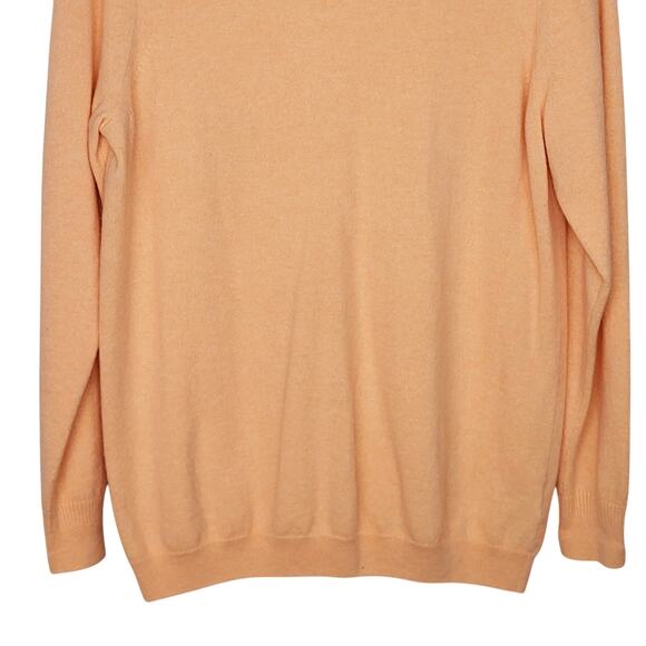 Pure Collection Peach Cashmere Crew Neck Pullover Sweater Women's Size 12 - Picture 4 of 7